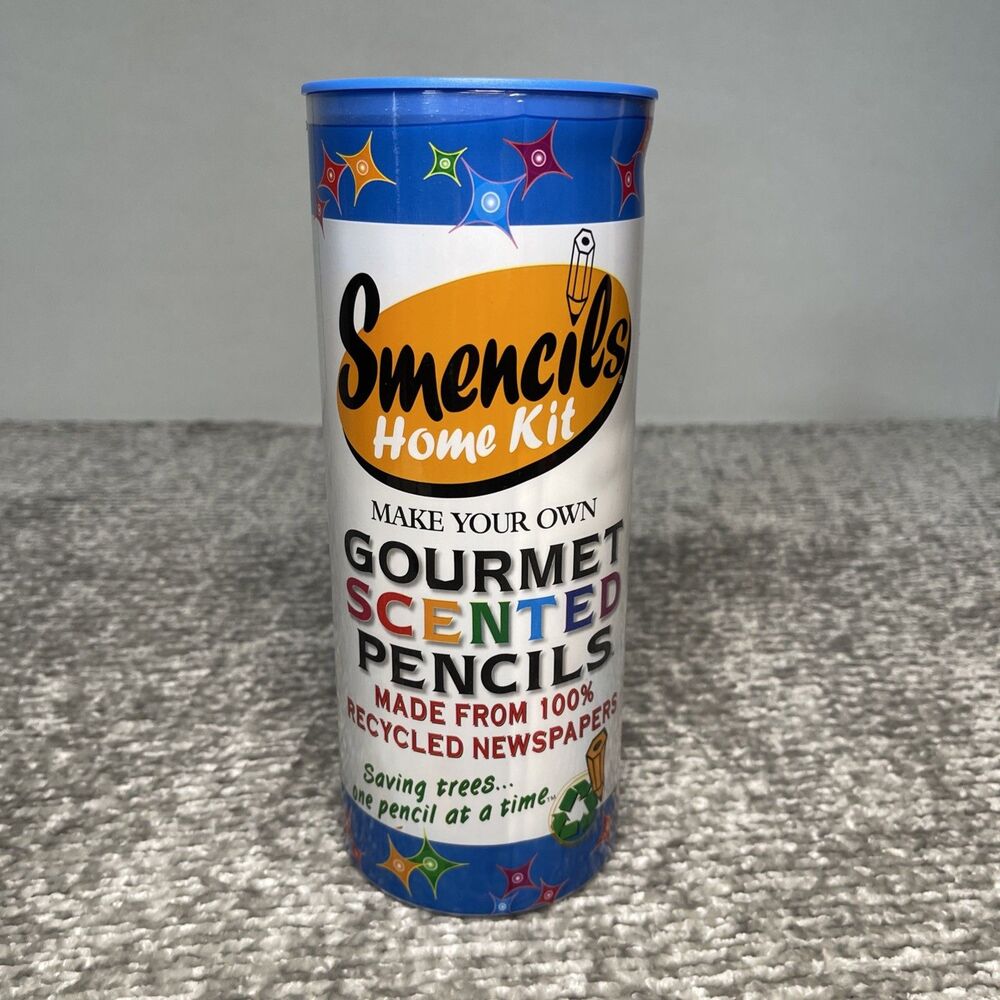 Colored Smencils Gourmet Scented Pencils w/ Lid Container 8-Pack Y2K Nostalgia
